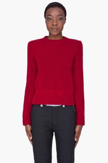 Maison Martin Margiela Red Knitted Wool Sweater for women