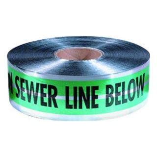 Empire Level Mfg. Corp. 31 053 3x1000 Grn/Slv Caution Sewer Line