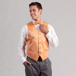 Ferrecci Mens Orange 4 piece Vest Set