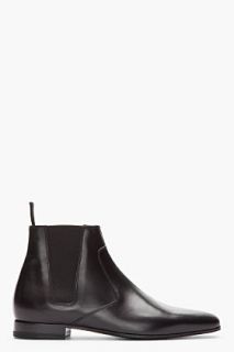 Saint Laurent Black Leather Chelsea Billy Boots for men