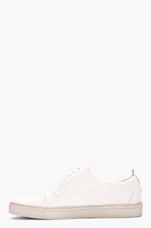 Alexander McQueen White Leather Reverse Brogues for men