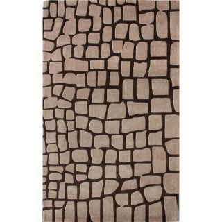 Handmade Alexa Beige Norwegian Crocodile Skin Print Rug (5 x 8