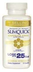 Slimquick Caffeine Free Clinical Strength, 72 count Box
