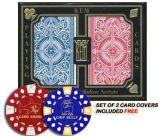 Kem 100% Plastic Playing Cards   Arrow 2 Deck Set, Bridge