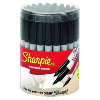 Irwin Tools 35010 SHARPIE Black Fine Tip Markers 36 Pc Bulk Canister