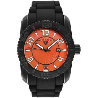 Swiss Legend Mens Commander Black Silicone Watch MSRP $595.00 Today