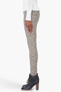 A.P.C. Beige Leopard Print Leggings for women
