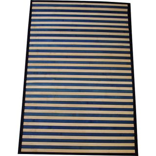 Asian Hand woven Blue Striped Bamboo Rug (2 x 3) Today $24.99 2.0