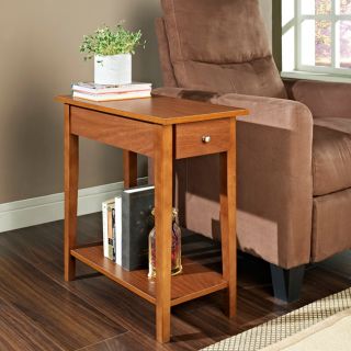 Walnut Finish Wood Chair Side End Table with Drawer Today: $93.99 3.7