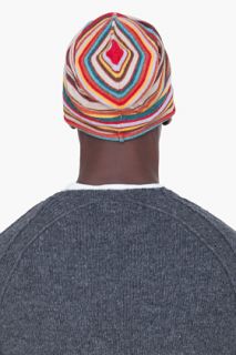 Paul Smith  Multicolor Cashmere & Angora Slouch Beanie for men