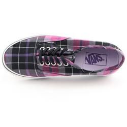 Vans Mens Authentic Hollie Plaid Pink/Black Skate Shoes