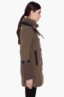 Mackage Leather Trimmed Edna Coat for women