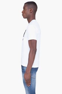 Comme Des Garçons Play  White Black Logo Print T shirt for men