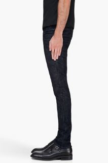 Balmain Midnight Blue Embroidered Jeans for men