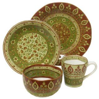 222 5th Kashmir 16 Piece Dinnerware Set: Kitchen & Dining