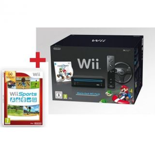 PACK WII NOIR MARIO KART + WII SPORTS SELECTS   Achat / Vente WII PACK