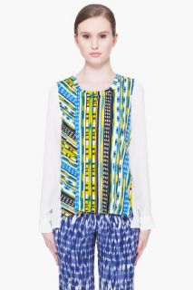 Thakoon Addition White Silk Trimmed Blouse for women