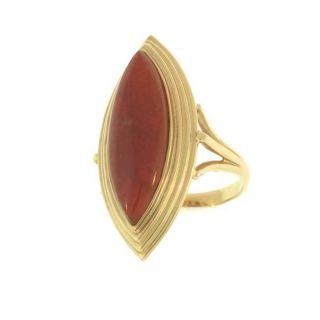 Mason Kay 14k Gold Red Jadeite Marquise shaped Ring Today $899.99