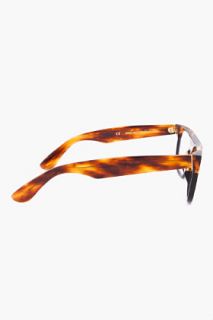 Super Small Brown Flat Top Optical Glasses for men