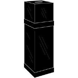 Deluxe Locking Black Ballot/Suggestion Box W/floor Stand