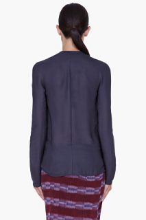 See by Chloé Grey Satin Snap Blouse for women