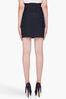 3.1 Phillip Lim Black & Navy Embroidered Skirt for women