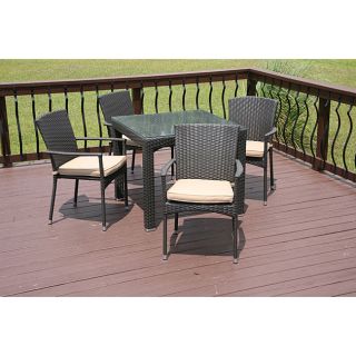 Savannah Outdoor 5 piece All weather Wicker Dining Set Today $1,019