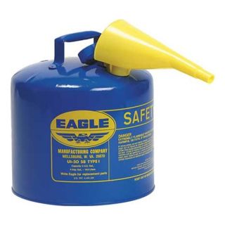 Eagle UI 50 FSB Type I Safety Can, 5 gal., Blue, 13 1/2In H