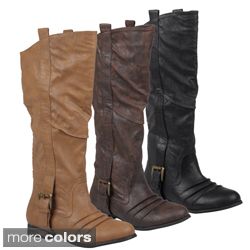 Journee Collection Womens Marsala 1 Topstitched Tall Boots Today $