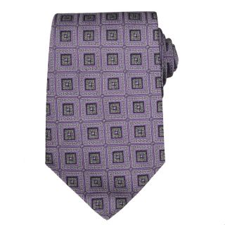 Versace Mens Silk Lavender Patterned Tie