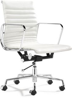 Tiburon Italian Leather Chair White
