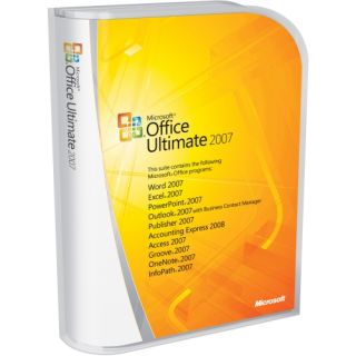 Microsoft Office 2007 Ultimate   Office Suite   1 PC