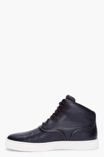 Alejandro Ingelmo Black Leather Dean Sneakers for men
