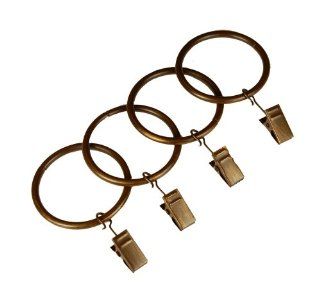 BCL Drapery Hardware 125CLAG 1 1/4 Inch Diameter Clip Rings for Rod