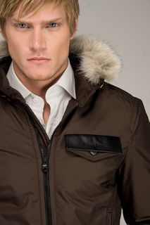 Refrigiwear  Hood Gold Line Dark Brown Jacket for men