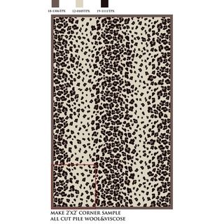 Martha Stewart Kalahari Sequoia Brown Wool/ Viscose Rug (8 x 10