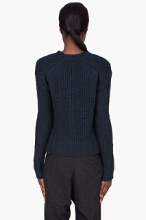 Silent By Damir Doma Petrol Cashmere Angora Cardigan for women