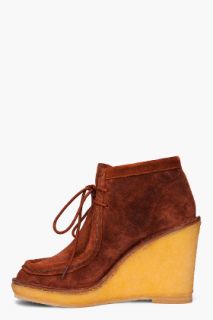 Marc By Marc Jacobs Wallabee Suede Wedge Booties for women