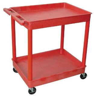 Two Shelf Colored Utility Cart by Luxor