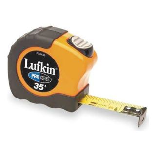 Lufkin PS3435 Measuring Tape, 35 Ft x 1 In, In/Ft, Toggle