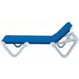 Grosfillex® Nautical Sling Chaise   Blue (Sold In Pkg Qty