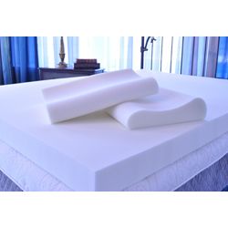 Serta 4 inch Memory Foam Mattress Topper with Contour Pillows