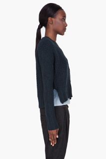 Silent By Damir Doma Petrol Cashmere Angora Cardigan for women