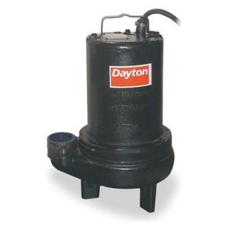 Dayton 4LE20 Pump, Sewage, 1 HP
