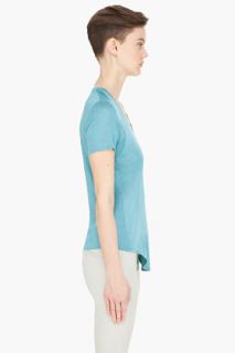 Helmut Teal Kinetic Jersey T shirt for women