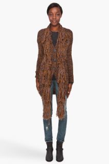 Elizabeth And James Fringed Scarf Cocoon Coat for women