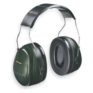 3M H7A Ear Muff, 27dB, Over the Head, Black/Green