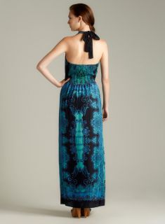 Angie Halter Printed Maxi Dress