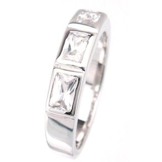 Plutus Platinum over Sterling Silver Cubic Zirconia Fashion Band