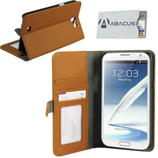 Deluxe Samsung Galaxy Note II Brown Stand Case